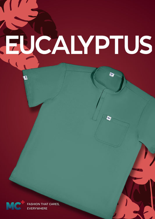 FlexMove Eucalyptus Mandarin Tops Comfortable Durable Material Scrub Suit for Women Ideal for Work Environments Reliability and Longevity