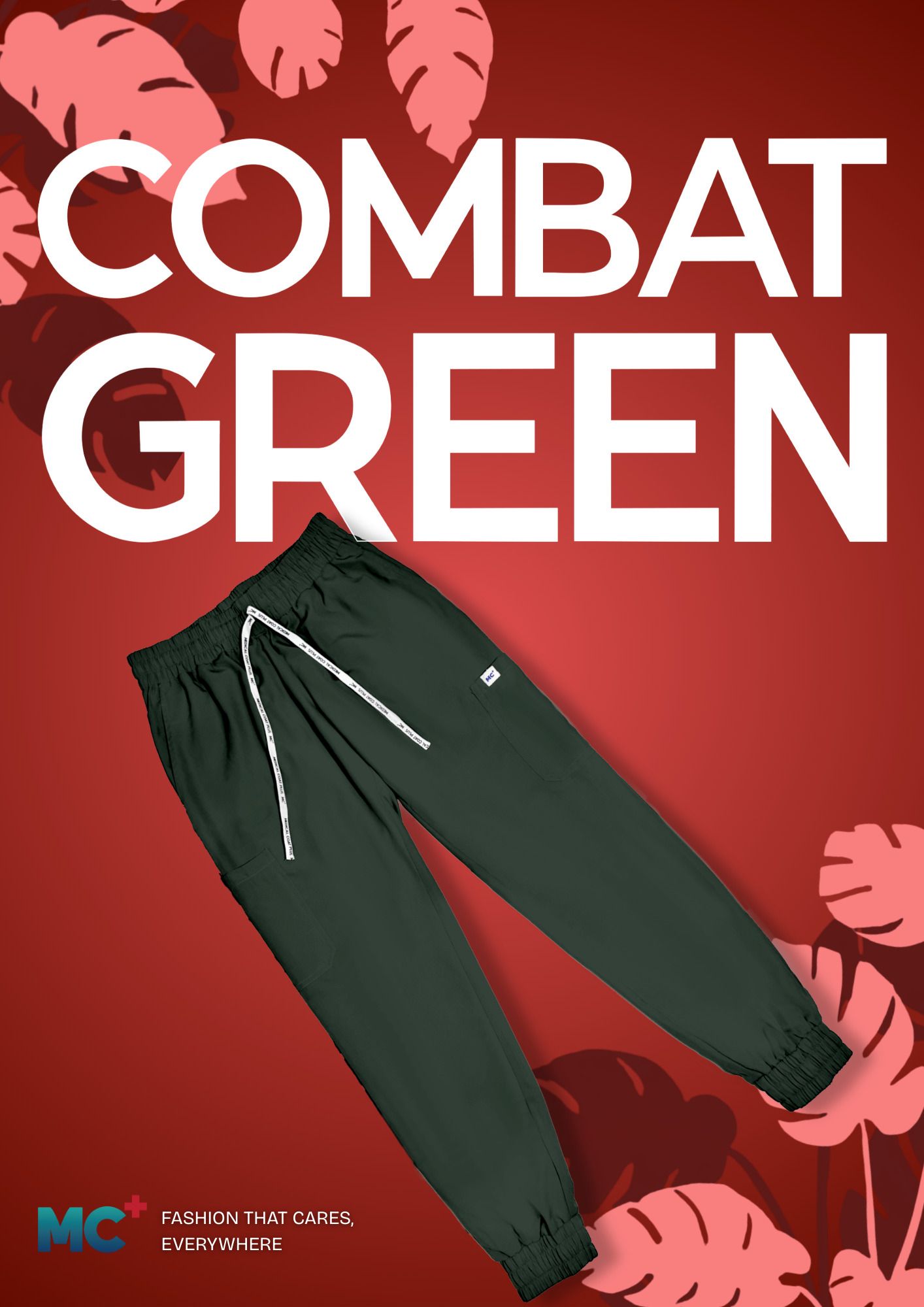 FlexMove Combat Green Jogger Bottom Comfortable Durable Material Scrub Suit for Men