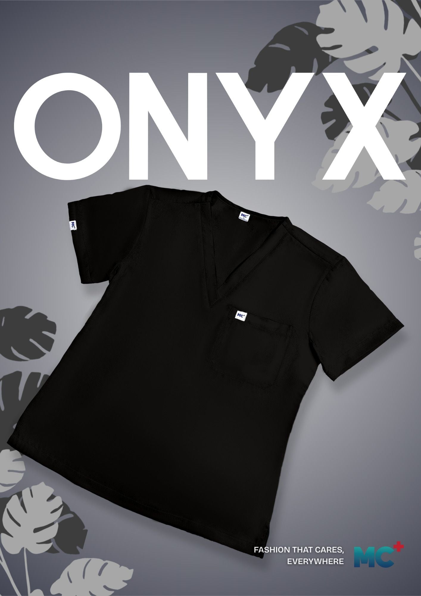FlexMove Onyx V-Neck Tops - Comfortable Durable Material Scrub Suit for Women