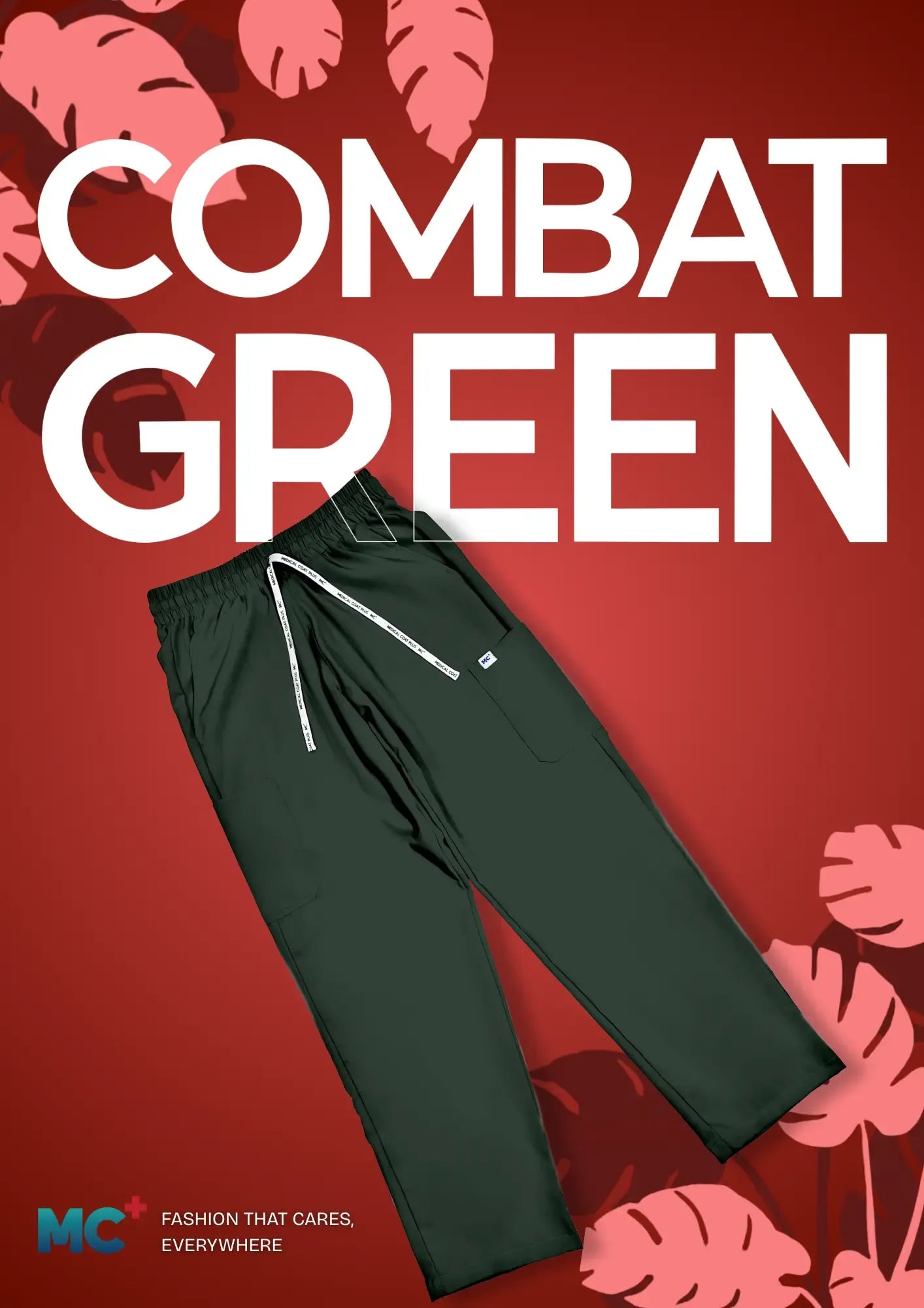 FlexMove Combat Green Straight Cut Bottom Comfortable Durable Material Scrub Suit for Women
