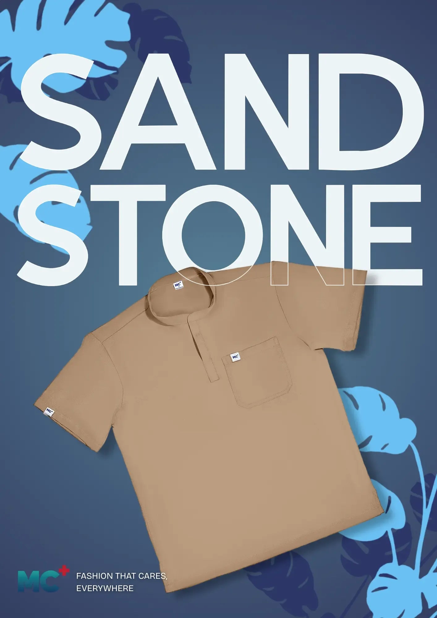 FlexMove Sandstone Mandarin Tops Comfortable Durable Material Scrub Suit for Women Ideal for Work Environments Reliability and Longevity