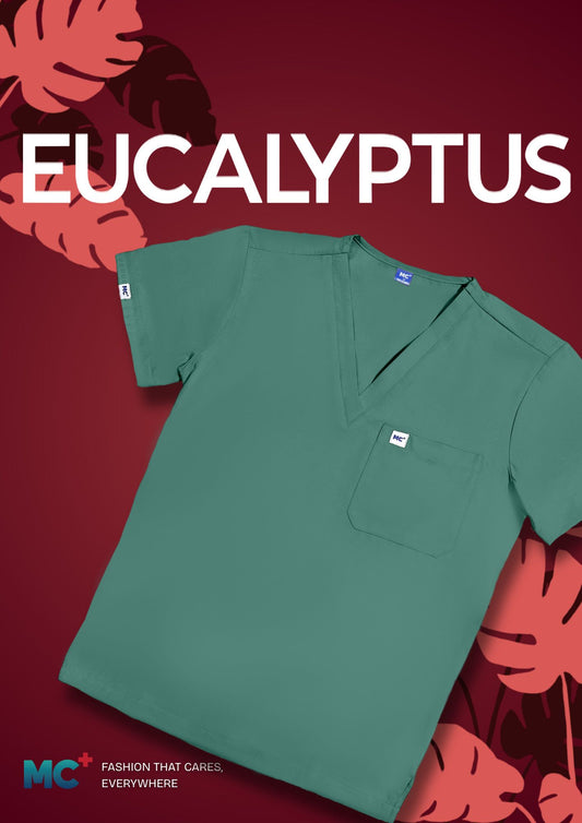 FlexMove Eucalyptus V-Neck Tops Comfortable Durable Material Scrub Suit for Men
