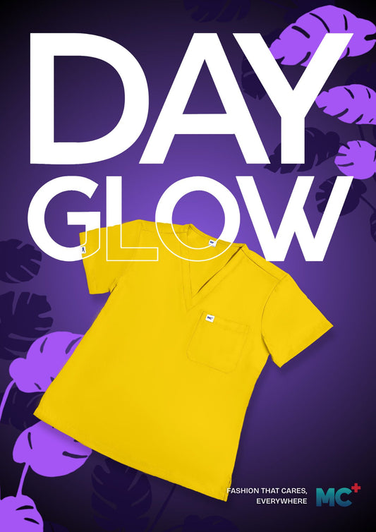 FlexMove Dayglow V-Neck Tops - Comfortable Durable Material Scrub Suit for Women