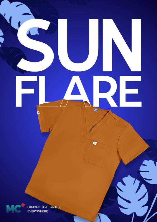 FlexMove Sunflare V-Neck Tops Comfortable Durable Material Scrub Suit for Men
