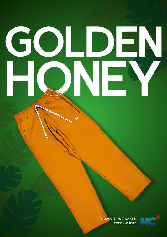 FlexMove Golden Honey Straight Cut Bottom Comfortable Durable Material Scrub Suit for Men