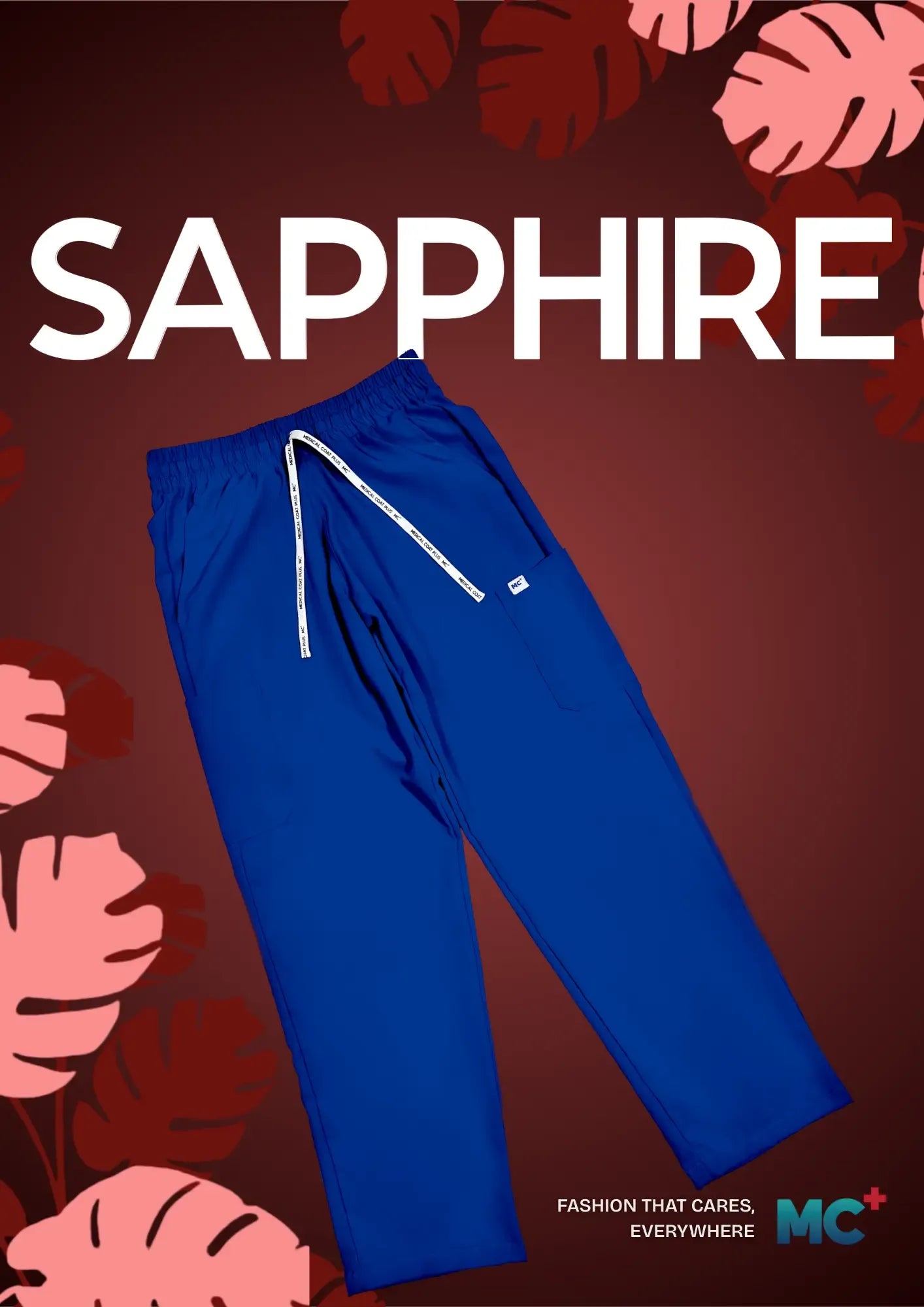 FlexMove Sapphire Straight Cut Bottom Comfortable Durable Material Scrub Suit for Women