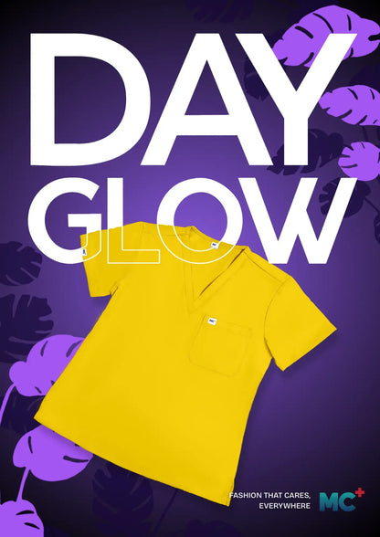 FlexMove Dayglow V-Neck Tops - Comfortable Durable Material Scrub Suit for Women