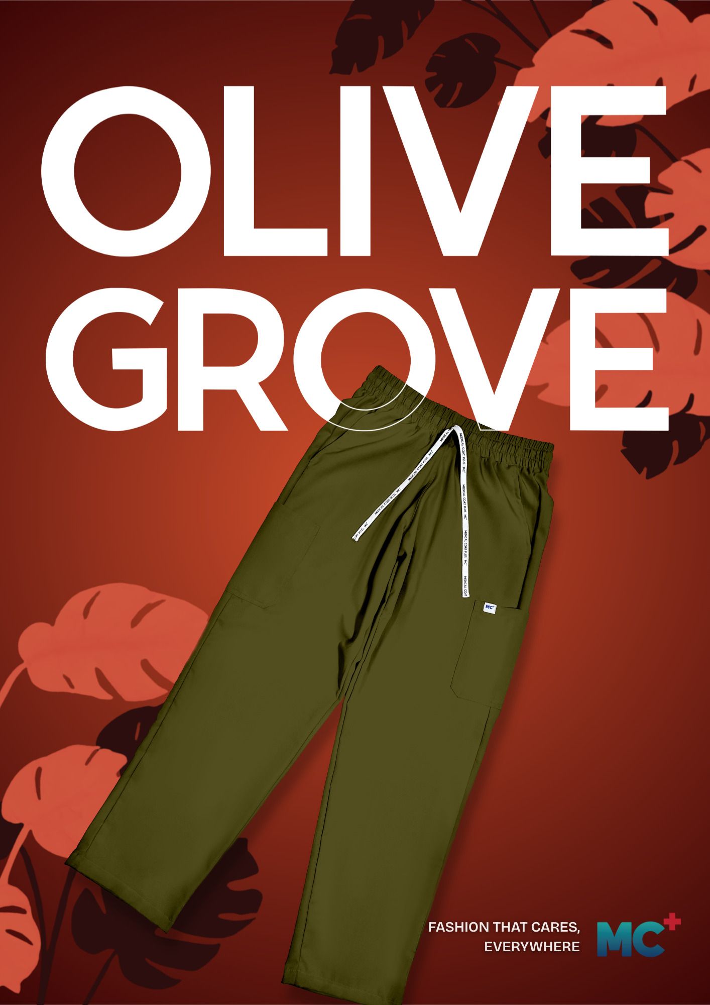 FlexMove Olive Grove Straight Cut Bottom Comfortable Durable Material Scrub Suit for Men
