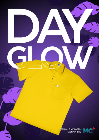 FlexMove Dayglow Mandarin Tops - Scrub Suit for Men Workwear made with Durable Material
