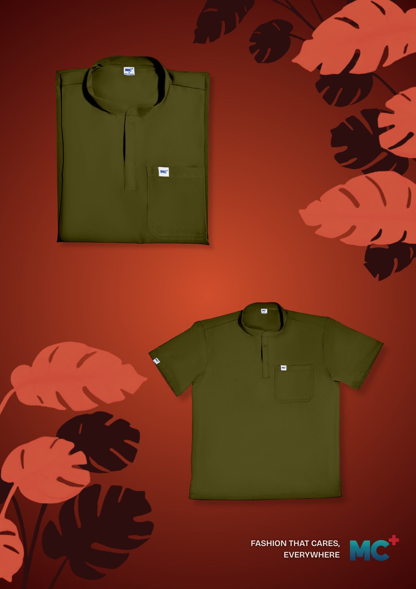 FlexMove Olive Grove Mandarin Tops Comfortable Durable Material Scrub Suit for Women Ideal for Work Environments Reliability and Longevity