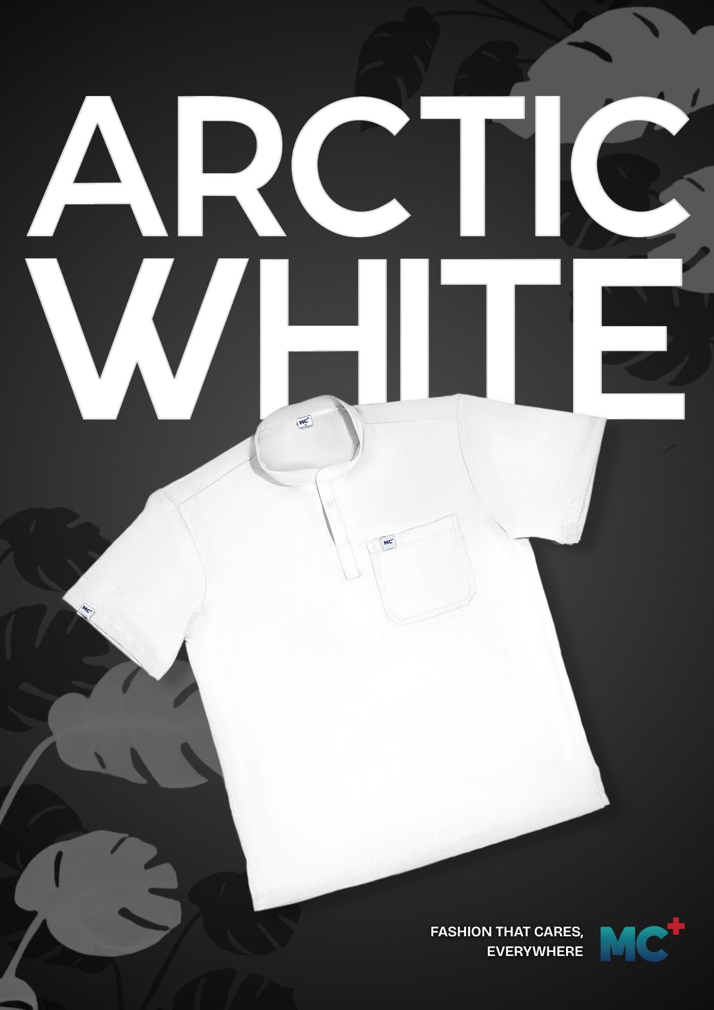 FlexMove Arctic White Mandarin Tops Comfortable Durable Material Scrub Suit for Women Ideal for Work Environments Reliability and Longevity