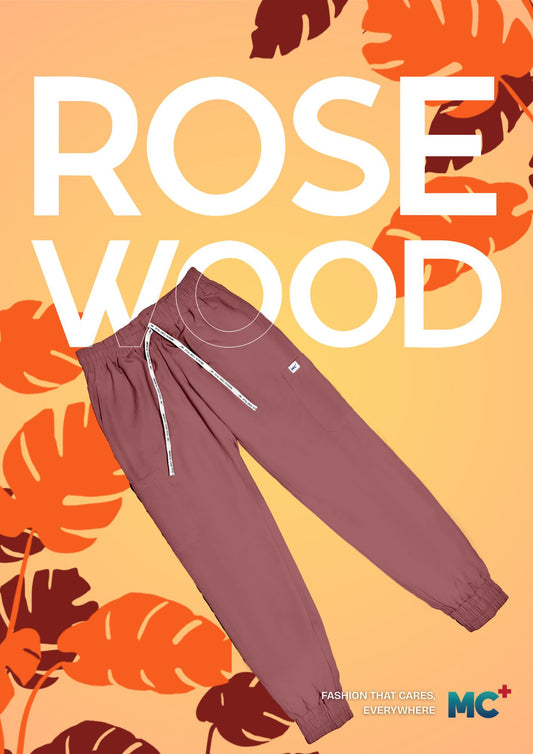 FlexMove Rosewood Jogger Bottom Comfortable Durable Material Scrub Suit for Women