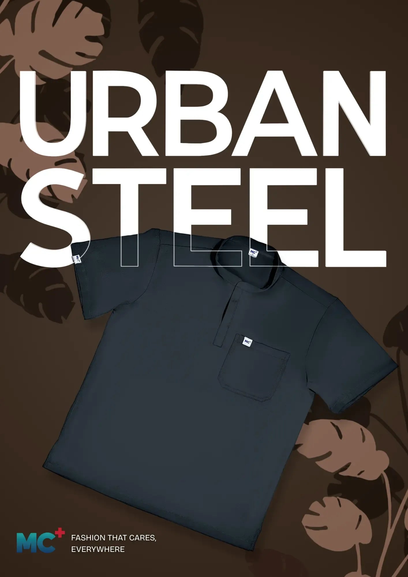 FlexMove Urban Steel Mandarin Tops Comfortable Durable Material Scrub Suit for Women Ideal for Work Environments Reliability and Longevity