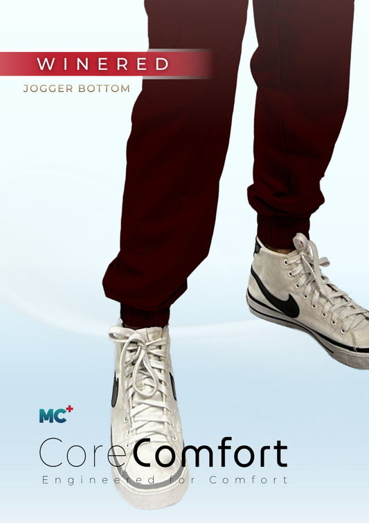 CoreComfort   Wine Red  Jogger  for Men Suitable for Medical Environments