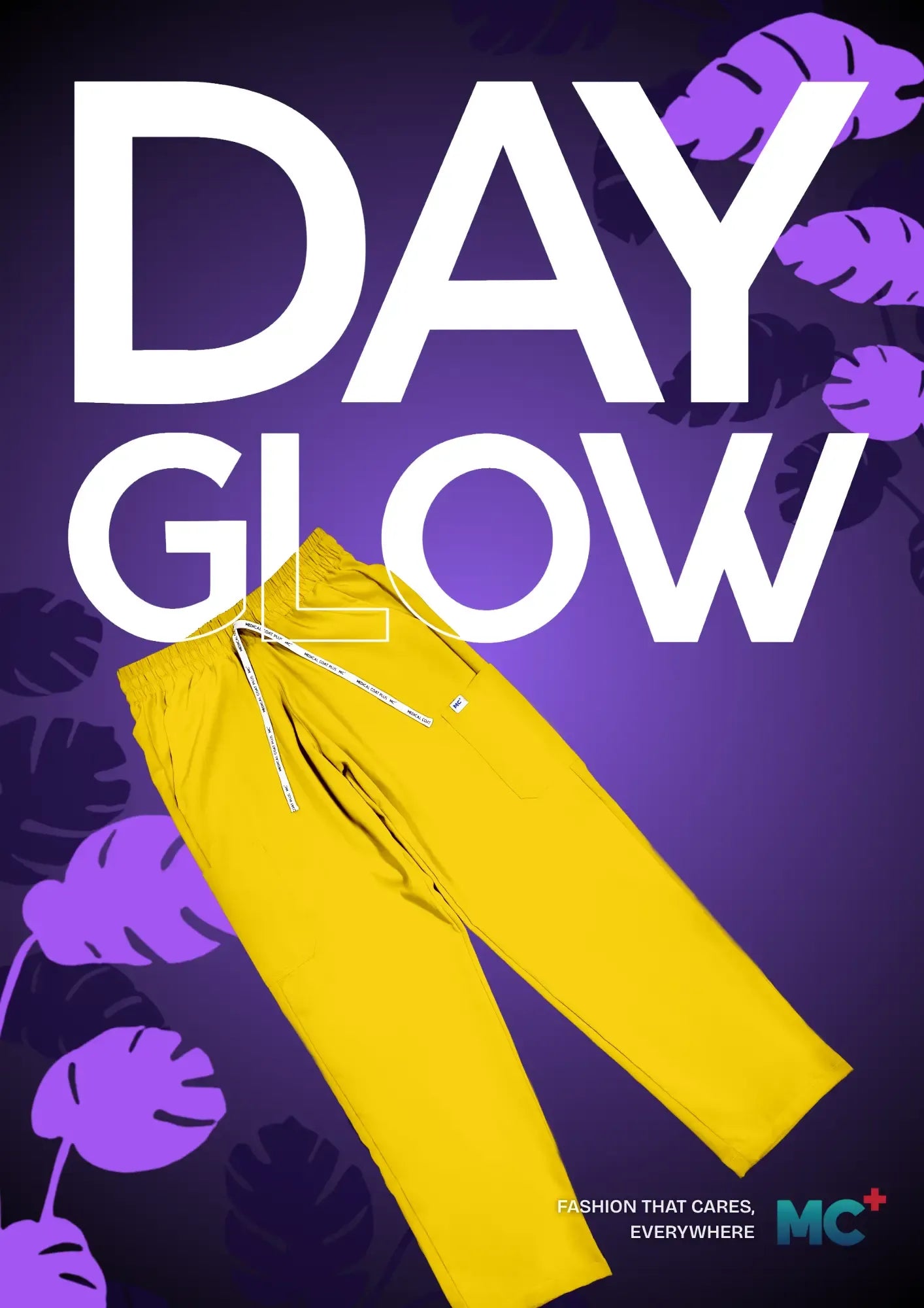 FlexMove Dayglow Straight Cut Bottom Comfortable Durable Material Scrub Suit for Women