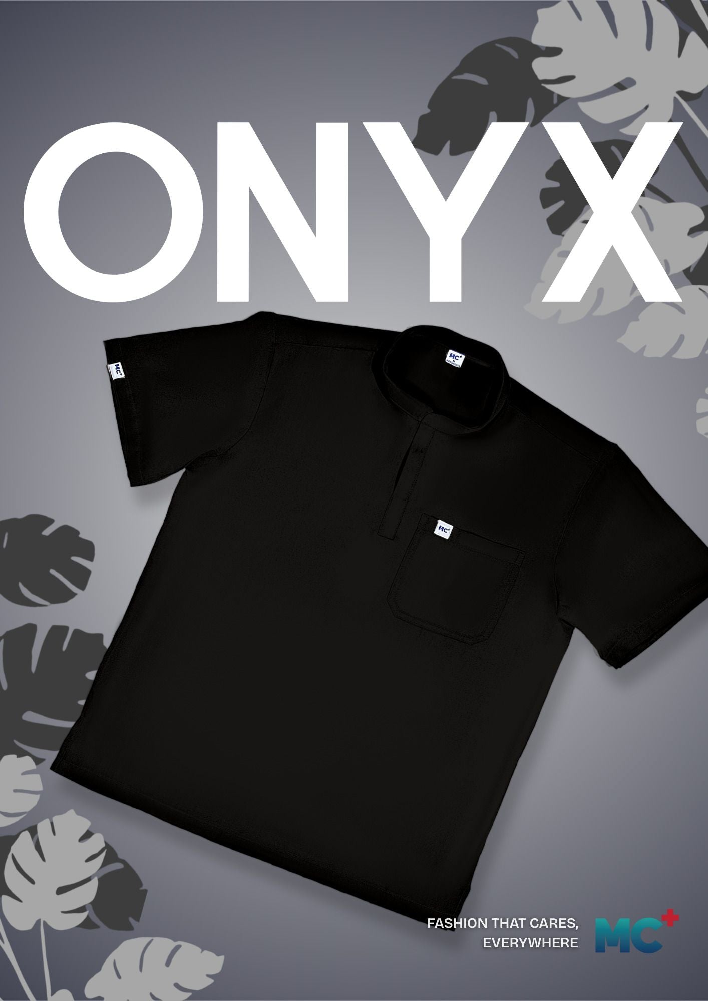 FlexMove Onyx Mandarin Tops Comfortable Durable Material Scrub Suit for Women Ideal for Work Environments Reliability and Longevity