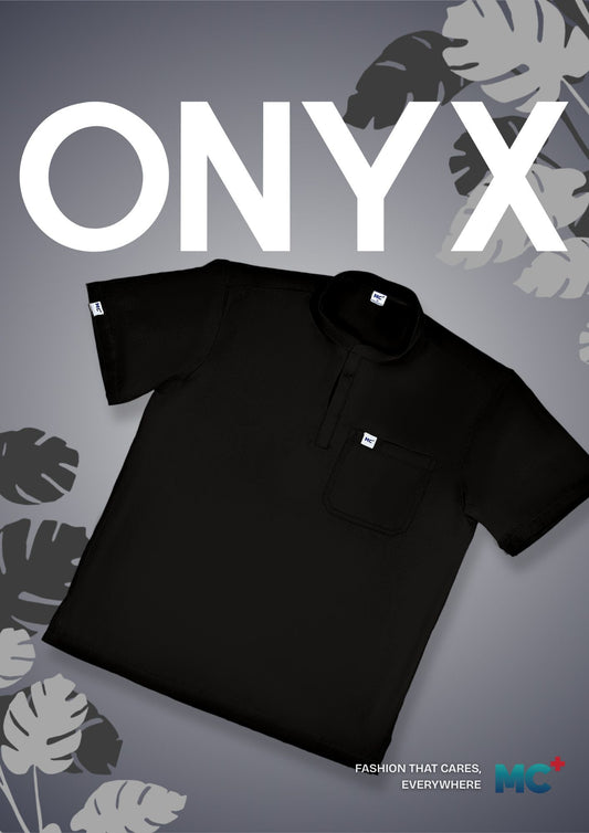 FlexMove Onyx Mandarin Tops Comfortable Durable Material Scrub Suit for Women Ideal for Work Environments Reliability and Longevity