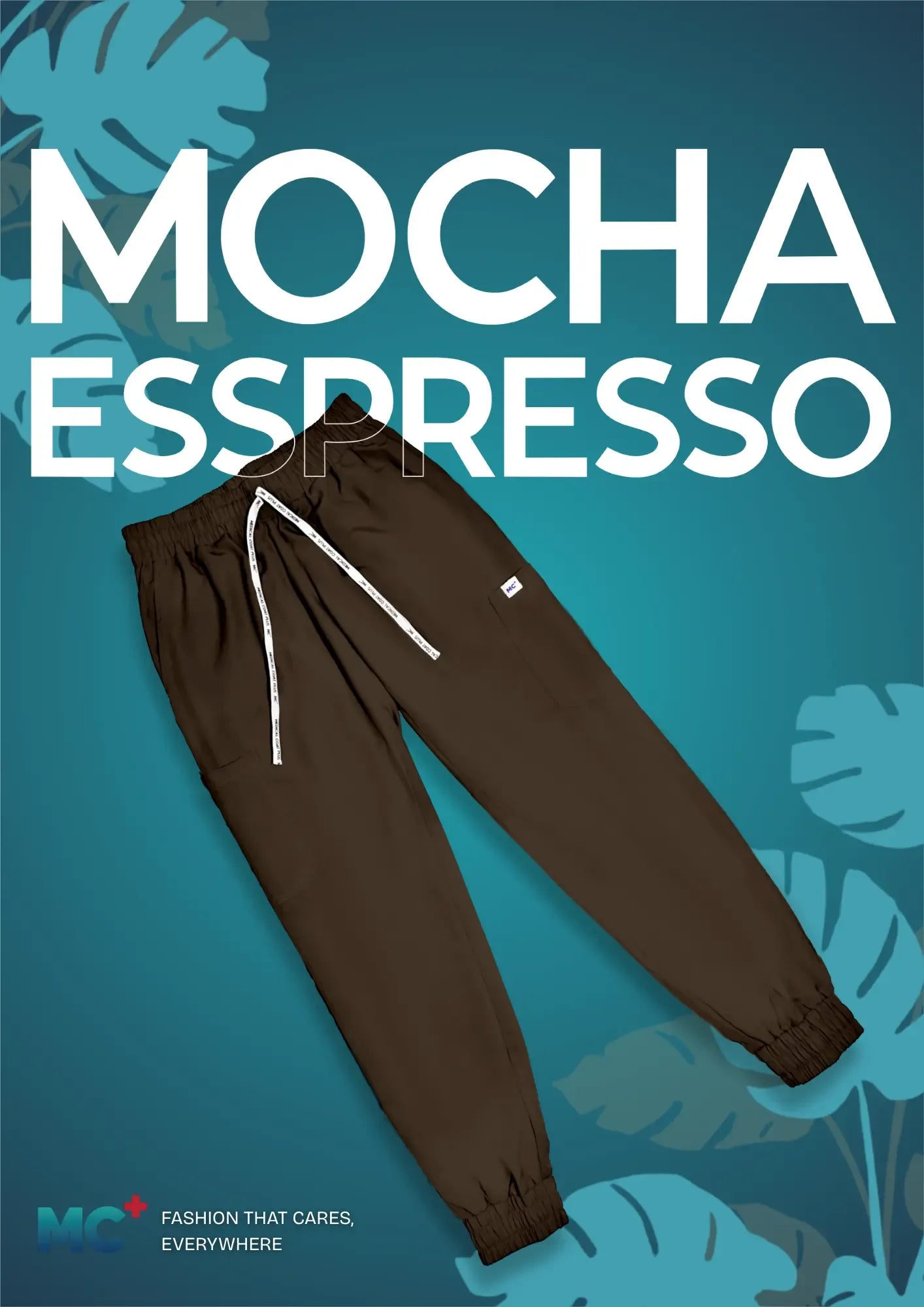 FlexMove Mocha Espresso Jogger Bottom Comfortable Durable Material Scrub Suit for Women