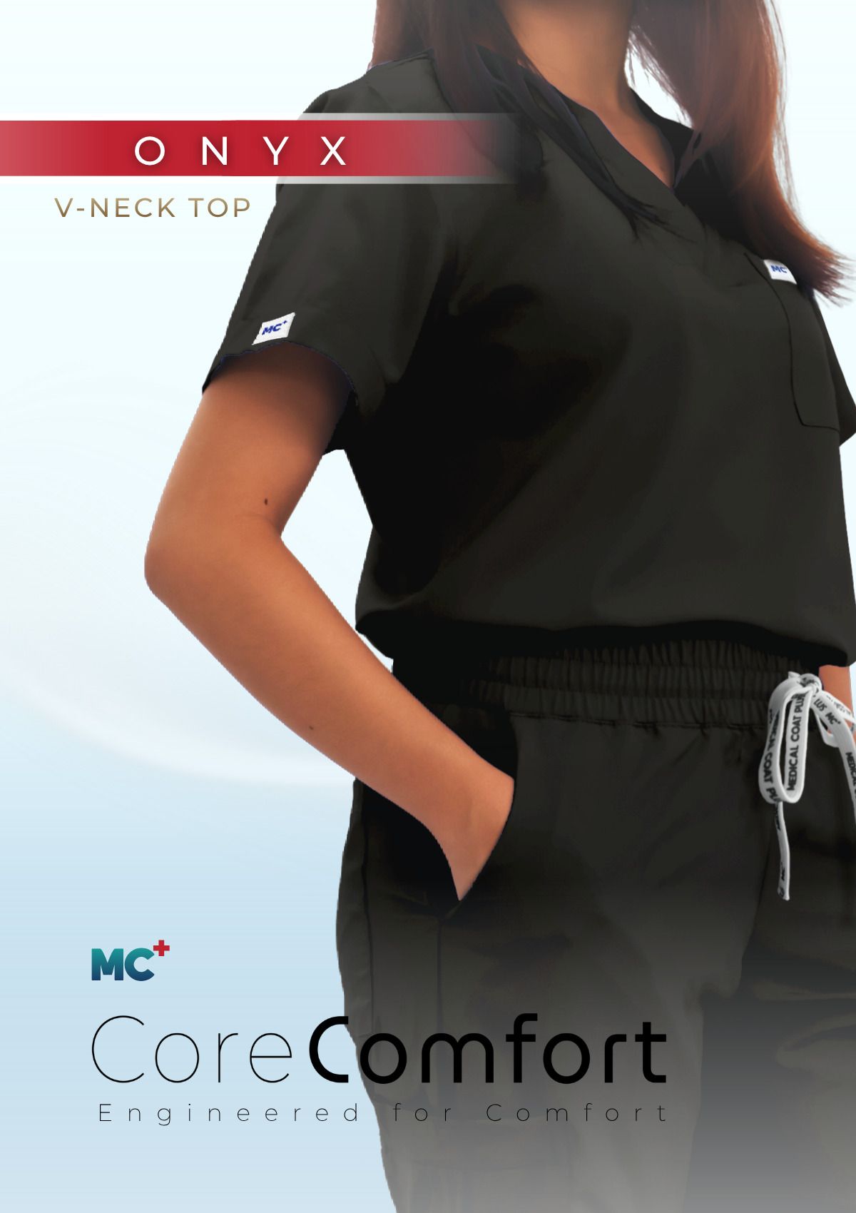 CoreComfort   Onyx  V-Neck  for Women Suitable for Medical Environments