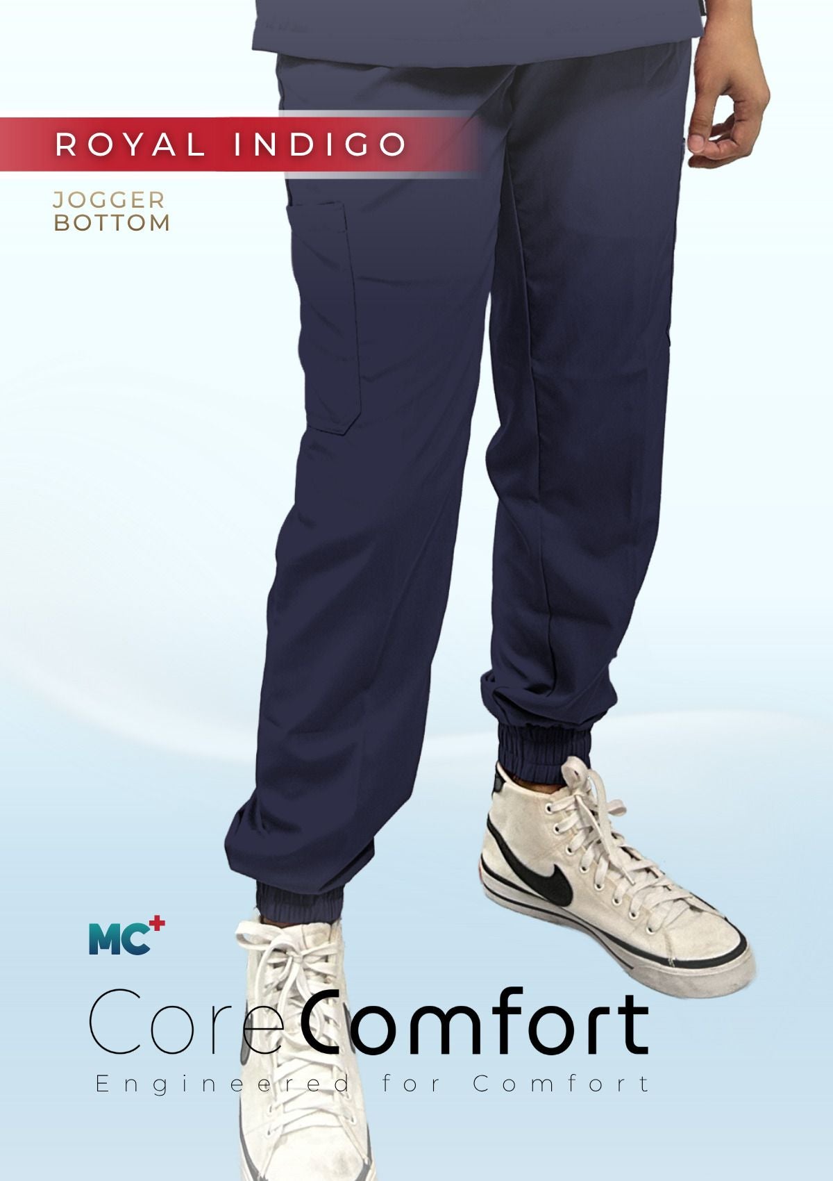 CoreComfort   Royal Indigo  Jogger  for Men Suitable for Medical Environments
