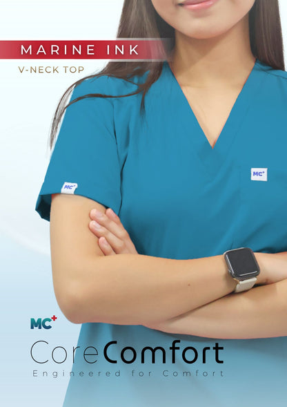 CoreComfort   Marine Ink  V-Neck  for Women Suitable for Medical Environments