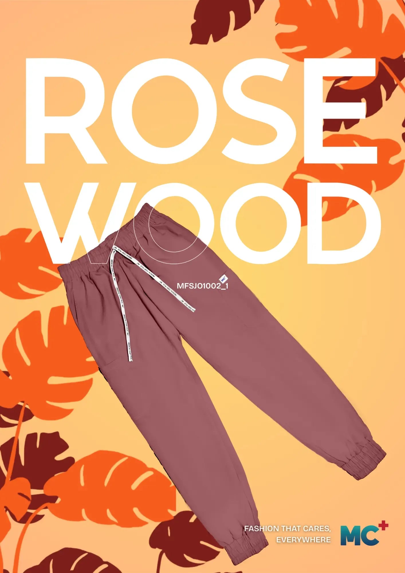 FlexMove Rosewood Jogger Bottom Comfortable Durable Material Scrub Suit for Women