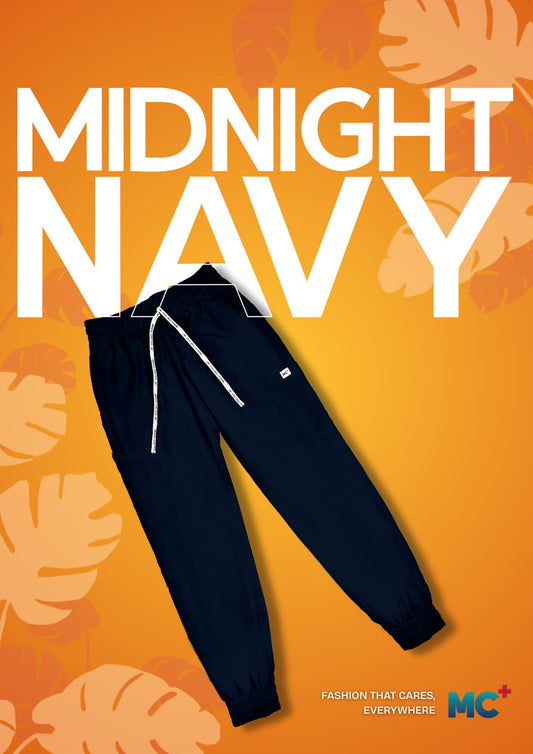 FlexMove Midnight Navy Jogger Bottom Comfortable Durable Material Scrub Suit for Men