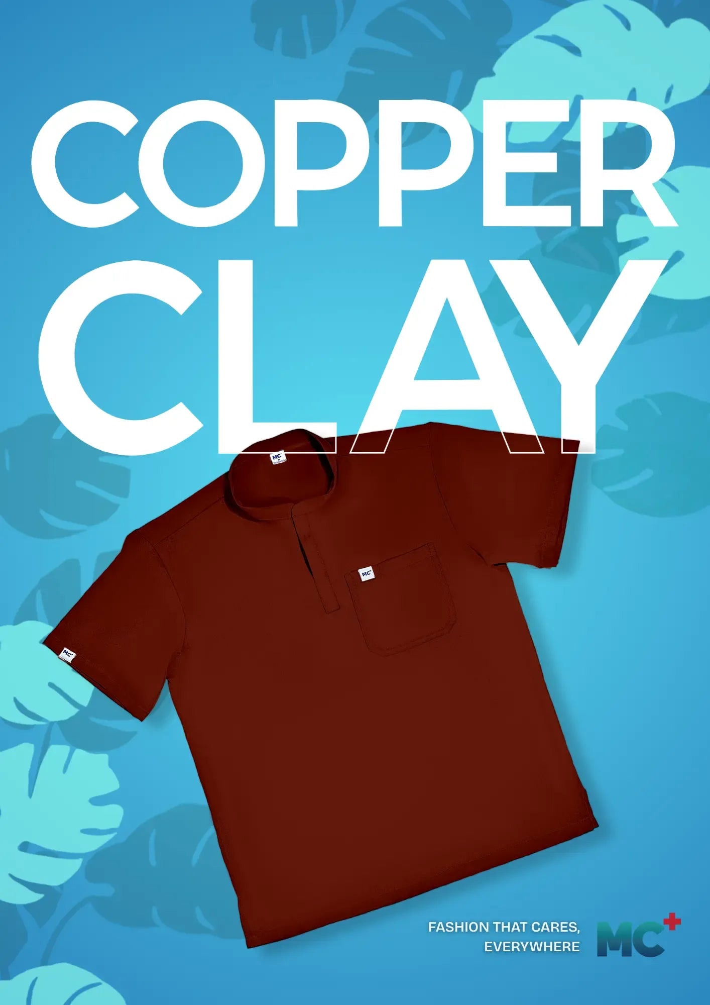FlexMove Copper Clay Mandarin Tops Comfortable Durable Material Scrub Suit for Women Ideal for Work Environments Reliability and Longevity