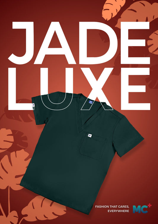 FlexMove Jade Luxe V-Neck Tops Comfortable Durable Material Scrub Suit for Men