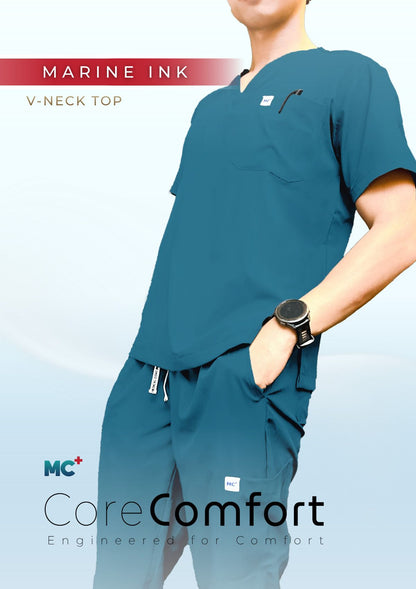 CoreComfort   Marine Ink  V-Neck  for Men Suitable for Medical Environments