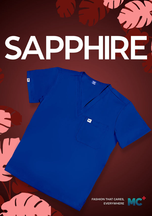 FlexMove Sapphire V-Neck Tops Comfortable Durable Material Scrub Suit for Men